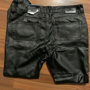 Black leather pants - skinny- size 36